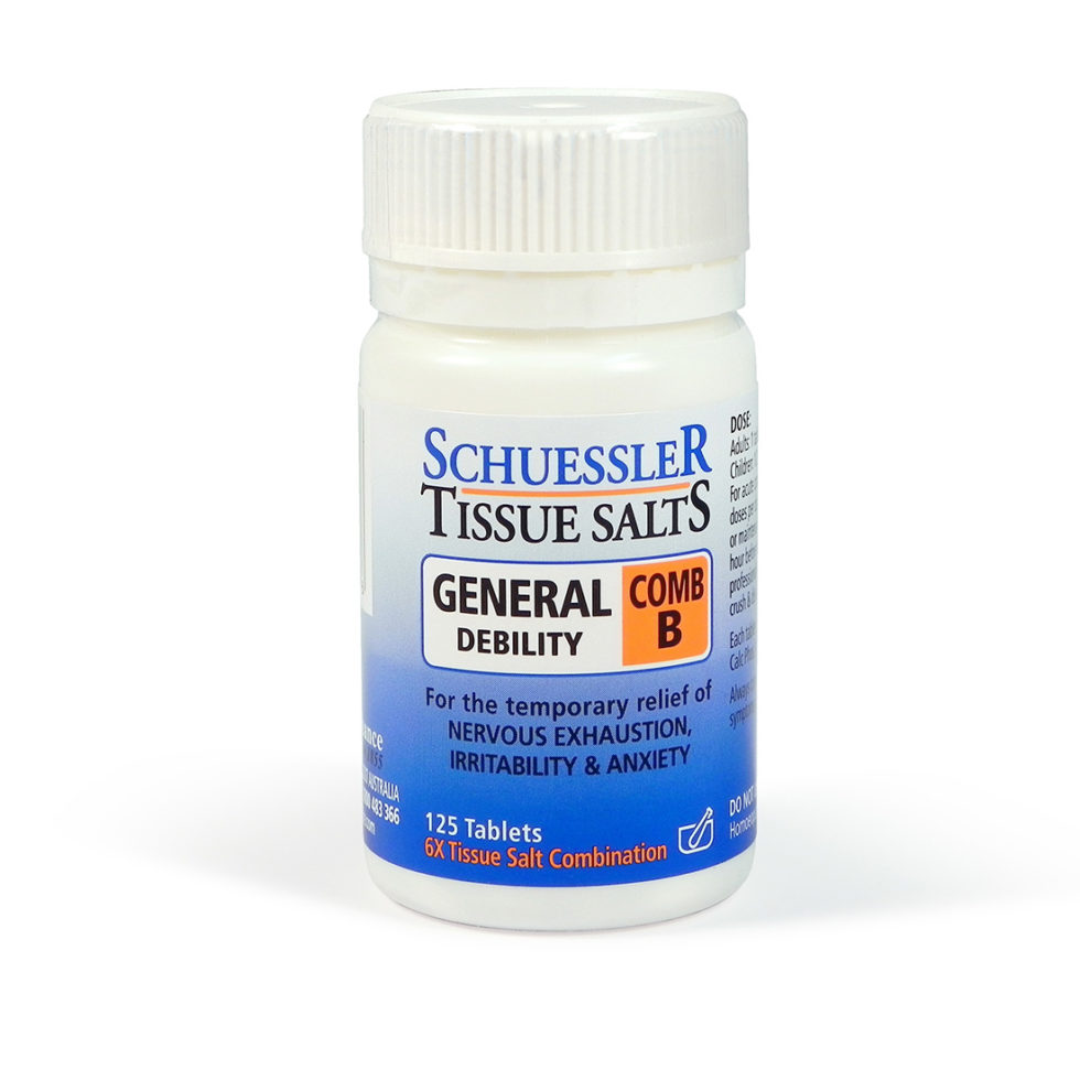 Schuessler Tissue Salts 125 Tablets – Comb B – General Debility ...